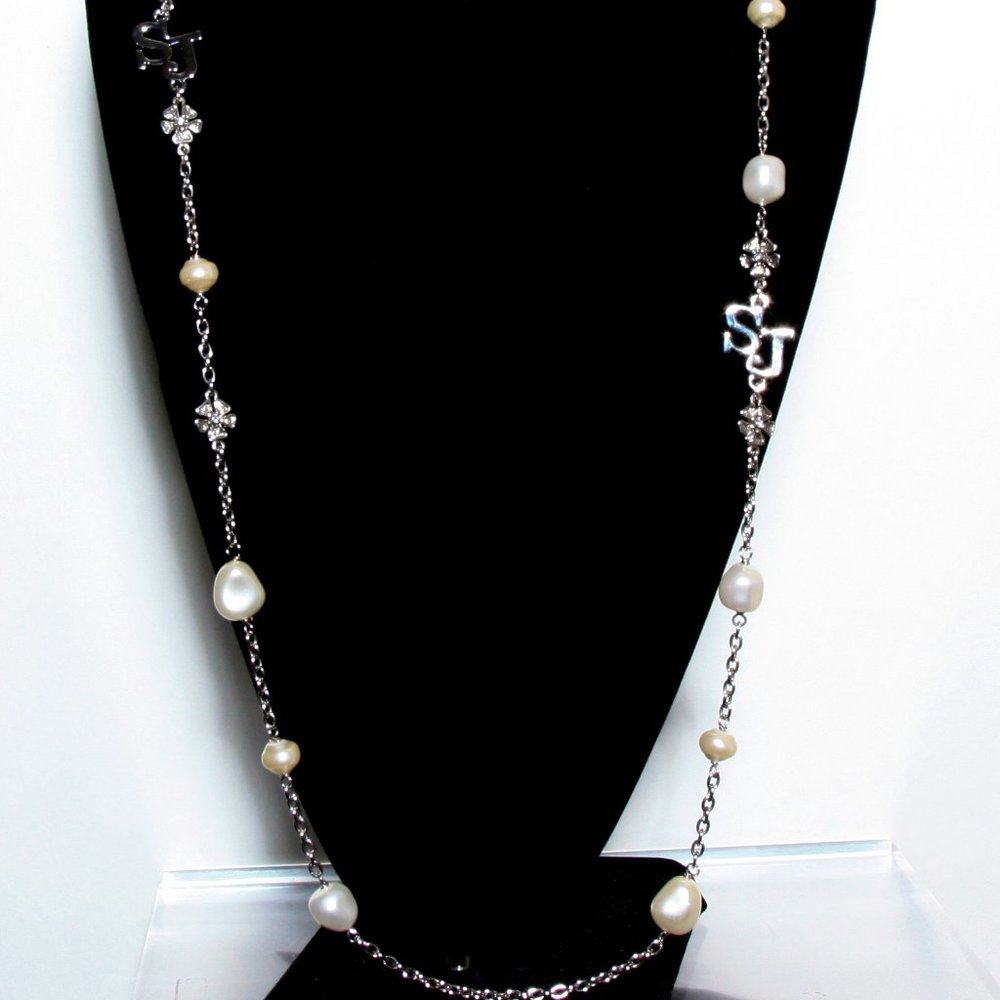 St John Knits Pearl Opera Length Necklace